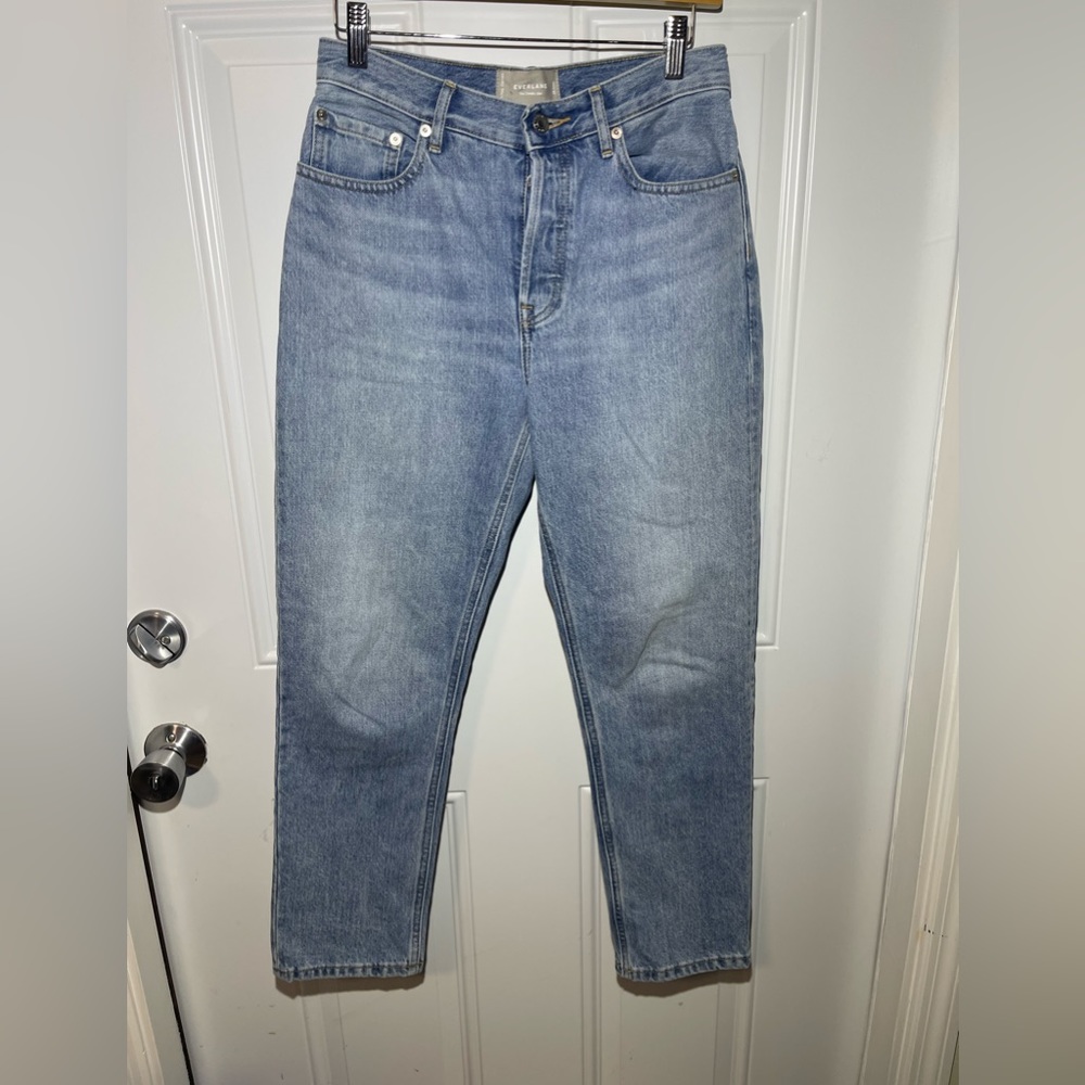 Womens EVERLANE The Cheeky Jean Light Wash Denim Size 26 Crop